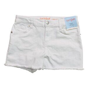 NWT Cat & Jack, 10-12 Years, denim cut off shorts, White